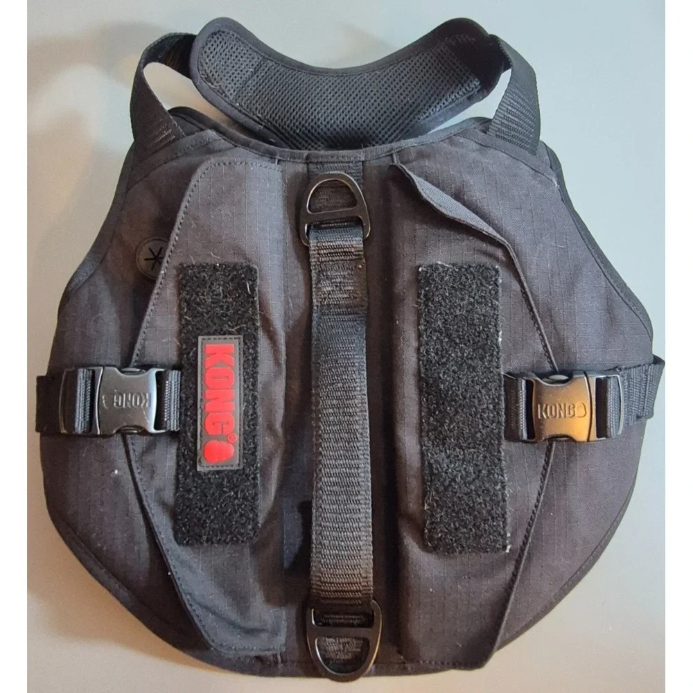Kong Tactical Dog Vest Harness Black - Size Large